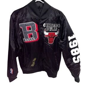 NBA Black Chicago Bulls Bomber Jacket